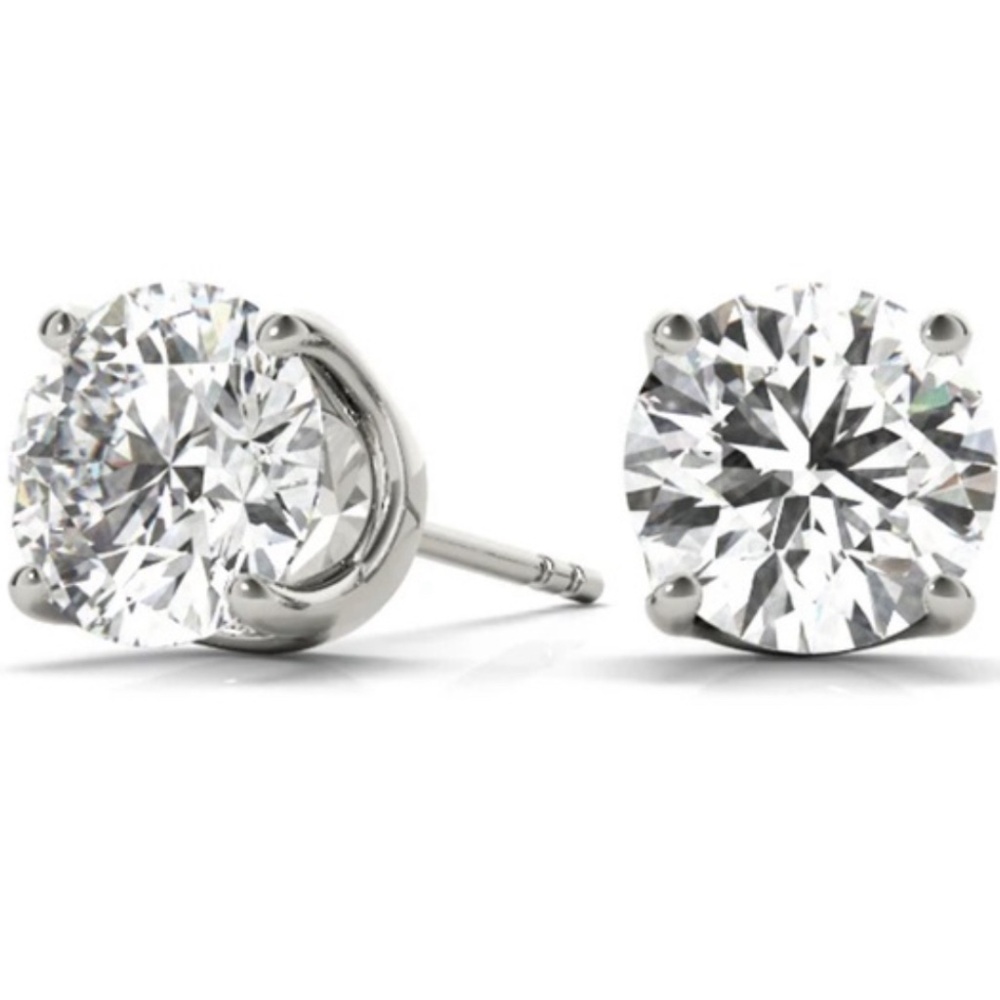 Natural diamond earrings